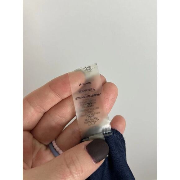 NWT Karl Lagerfeld Navy Blue Sheath Mini Dress Lace Overlay Scalloped Size 8 Wms - Picture 6 of 6